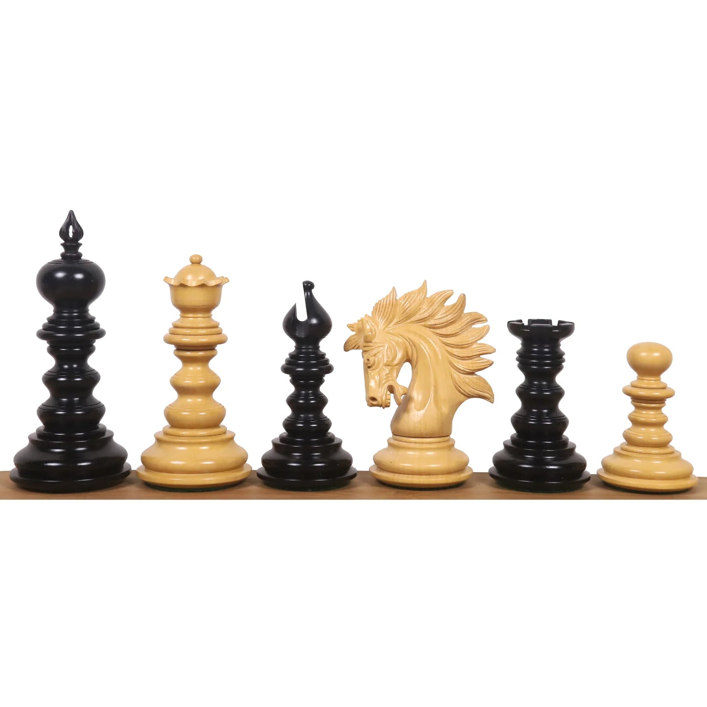 4.3" Marengo Luxury Staunton Chess Set - Chess Pieces Only- Ebony Wood Triple Weight