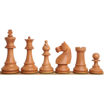 1920's German Collectors' Chess Set - Chess Pieces Only- Golden Rosewood - 4.1"