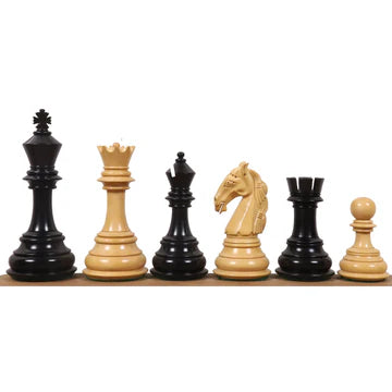 4.6" Rare Columbian Triple Weighted Luxury Chess Set - Chess Pieces Only - Bud Rosewood