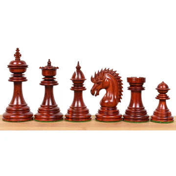 4.4" Dragon Luxury Staunton Chess Set - Chess Pieces Only - Triple Weighted - Ebony Wood