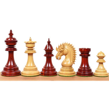 4.4" Dragon Luxury Staunton Chess Set - Chess Pieces Only - Triple Weighted - Ebony Wood