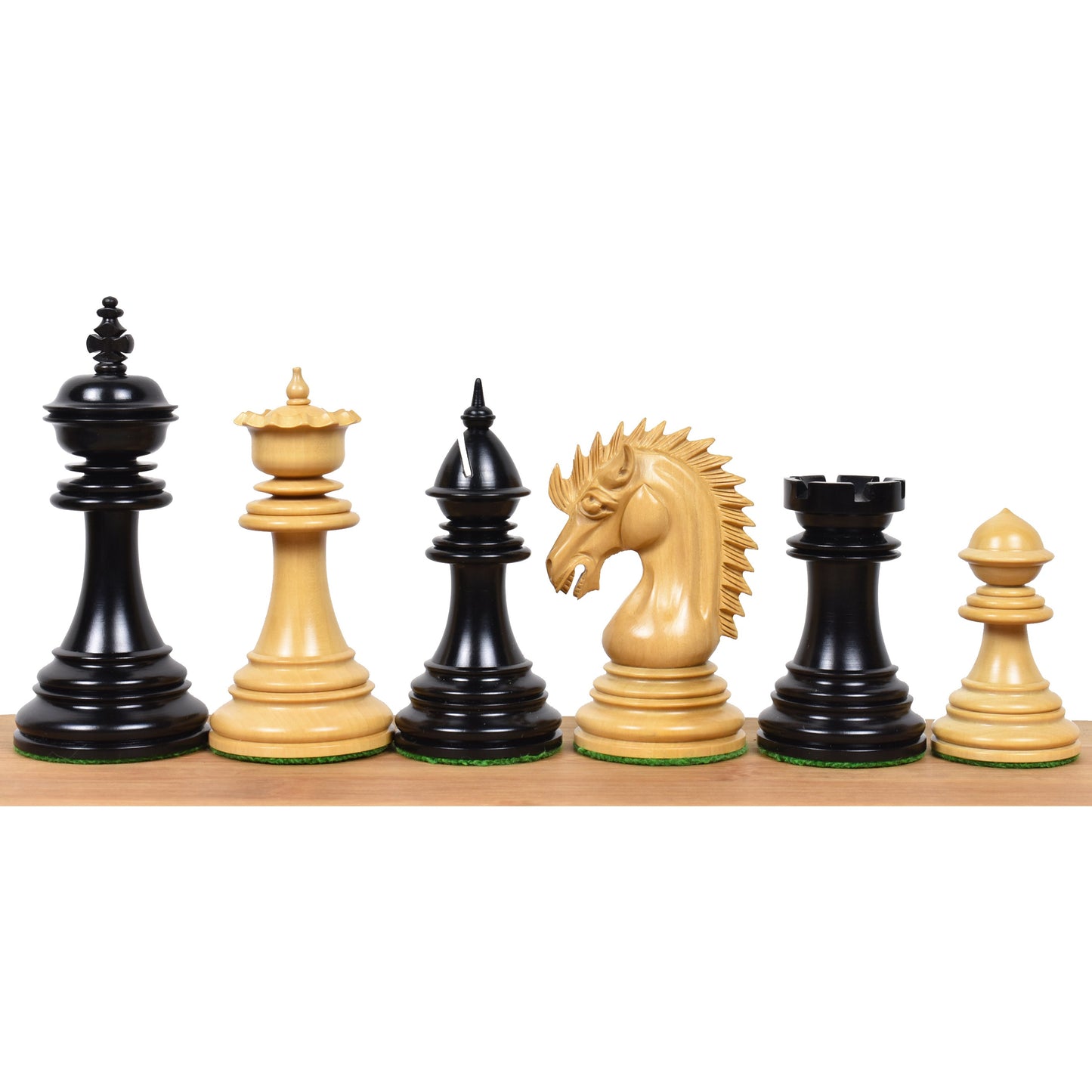 4.4" Dragon Luxury Staunton Chess Set - Chess Pieces Only -Triple Weighted-Bud Rose Wood