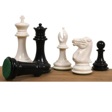 1849 Jacques Cook Staunton Collectors Chess Set - Chess Pieces Only -Red & White -3.75"