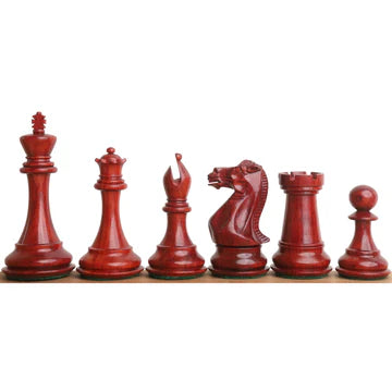 4" Sleek Staunton Luxury Chess Set - Chess Pieces Only - Triple Weighted Bud Rose Wood