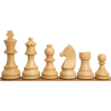 3.9" Tournament Wooden Chess Set - Chess Pieces Only - Golden Rose wood - Extra Queens