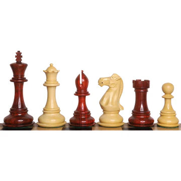 6.3" Jumbo Pro Staunton Luxury Chess Set - Chess Pieces Only - Golden Rosewood & Boxwood