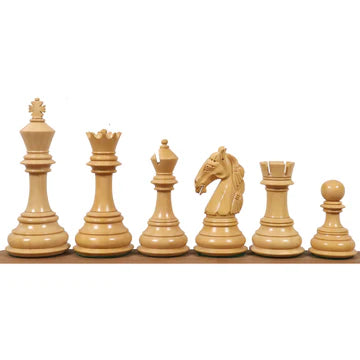 4.6″ Rare Columbian Triple Weighted Luxury Chess Set - Chess Pieces Only -Ebony Wood