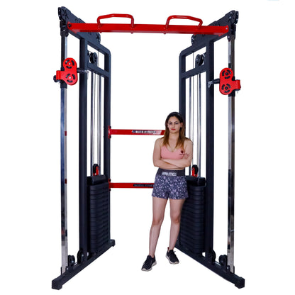 Functional Trainer FT-10 for Semi Commercial or Home Gym Setup with Stainless Steel Panels & Imported Accessories.