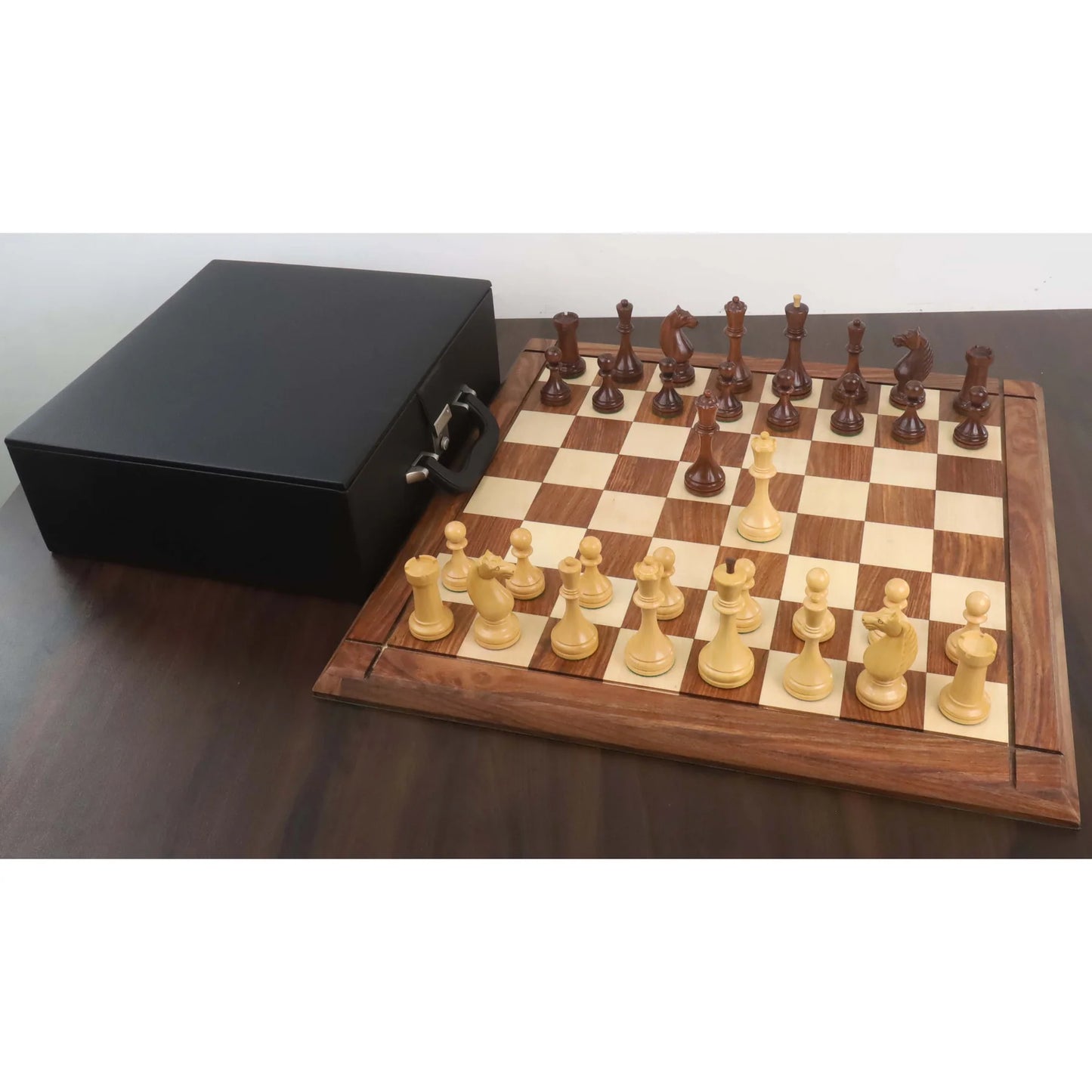 1935 Botvinnik Flohr-II Soviet Chess Pieces Only Set -Golden Rosewood- 4.4" King