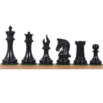 Repro 2016 Sinquefield Staunton Chess Set - Chess Pieces Only -Ebony Wood- Triple Weight