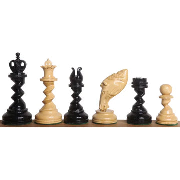 4.3" Grazing Knight Luxury Staunton Chess Set - Chess Pieces Only-Lacquered Ebony Wood