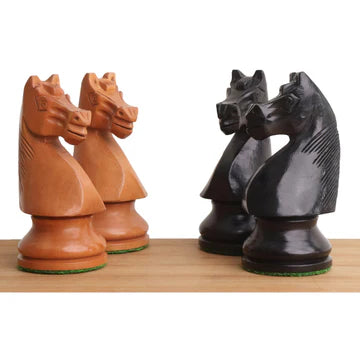 1920's German Collectors' Chess Set - Chess Pieces Only- Golden Rosewood - 4.1"