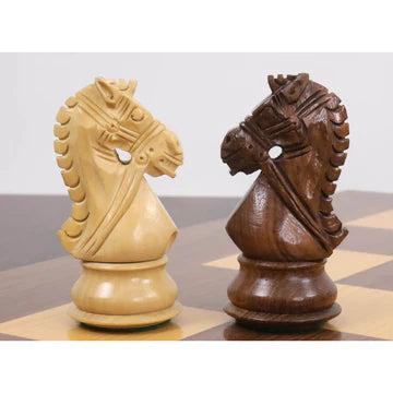 3.9" Bridle Staunton Luxury Chess Set - Chess Pieces Only - Bud Rosewood & Boxwood