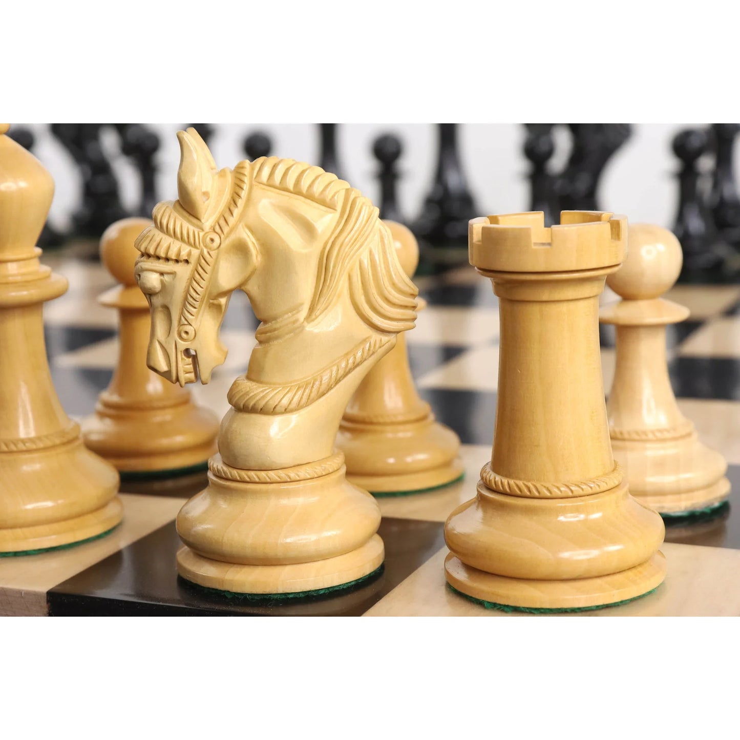 6.3" Jumbo Pro Staunton Luxury Chess Set - Chess Pieces Only - Ebony Wood -Triple Weight