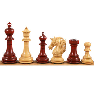 4.6" Prestige Luxury Staunton Chess Set - Chess Pieces Only - Bud Rosewood- Triple Weighted