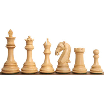 3.9" New Columbian Staunton Chess Set - Chess Pieces Only - Ebony Wood - Triple Weighted