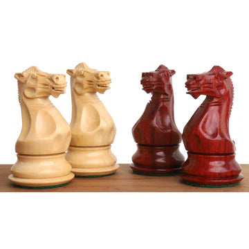 4" Sleek Staunton Luxury Chess Set - Chess Pieces Only - Triple Weighted Bud Rose Wood