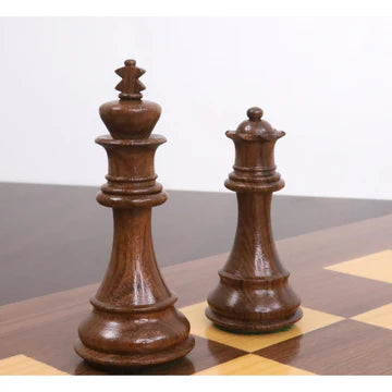 3.9" Bridle Staunton Luxury Chess Set - Chess Pieces Only - Bud Rosewood & Boxwood