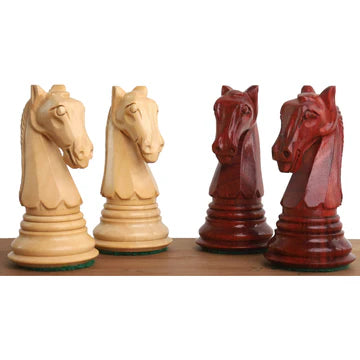 3.9" New Columbian Staunton Chess Set - Chess Pieces Only - Ebony Wood - Triple Weighted