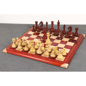 4.6″ Rare Columbian Triple Weighted Luxury Chess Set - Chess Pieces Only -Ebony Wood