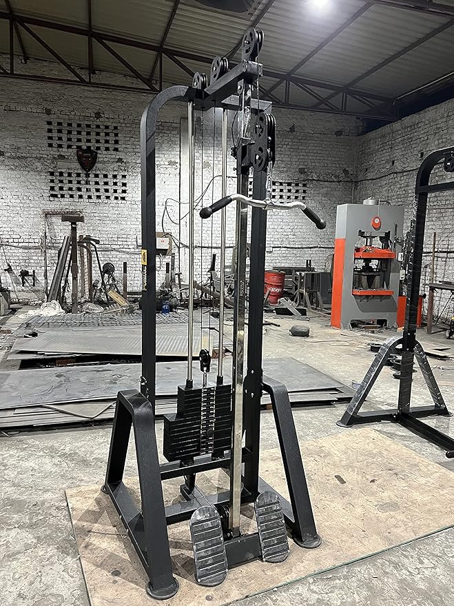 Gamma Fitness Multi Station Home Gym Setup for Cable Crossover, Lats Pull Down, Bicep, Tricep, Rowing, etc. GF-27 Pro