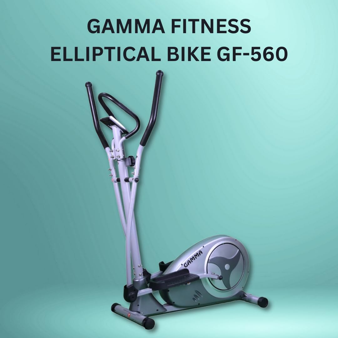 Gamma Fitness Elliptical Cross Trainer GF-560 | 8 Kg Flywheel | Designed in Germany | 120 Kg User Weight Capacity | 1 Year Warranty | Imported Product