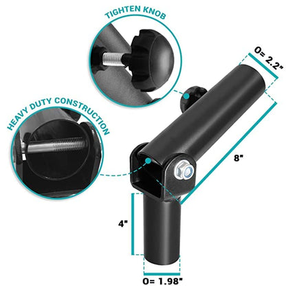 Gamma Fitness TBR-200 a T-Bar Row Plate Post Insert Landmine - 360° Swivel for Easy Use in Small Spaces - Great for Back Exercises