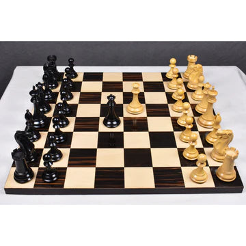 4" Sleek Staunton Luxury Chess Set - Chess Pieces Only - Triple Weighted Ebony Wood