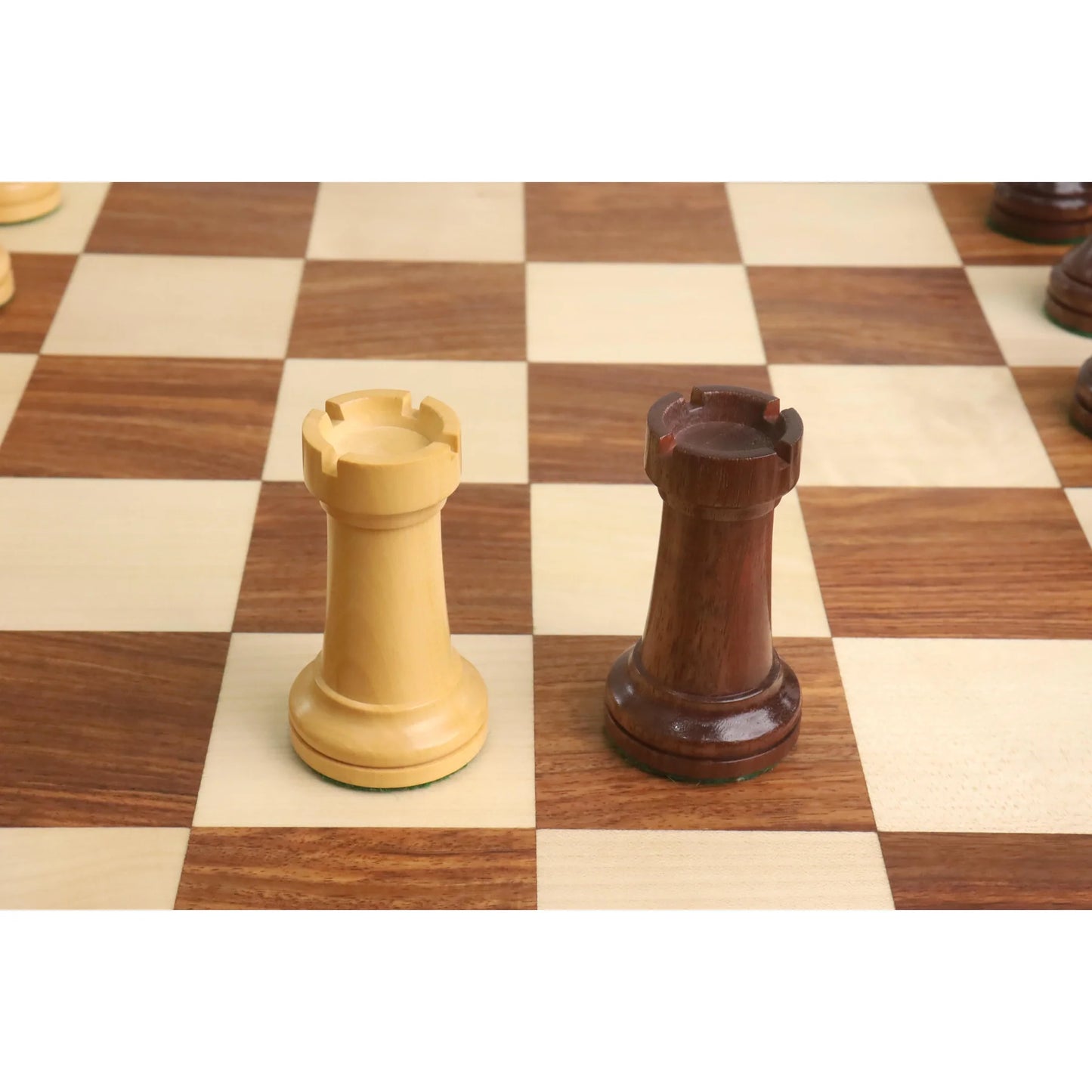 1935 Botvinnik Flohr-II Soviet Chess Pieces Only Set -Golden Rosewood- 4.4" King