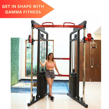 Functional Trainer FT-10 for Semi Commercial or Home Gym Setup with Stainless Steel Panels & Imported Accessories.