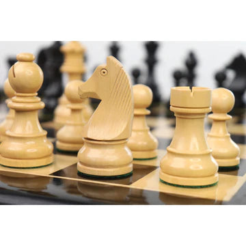 3.9" Tournament Wooden Chess Set - Chess Pieces Only - Golden Rose wood - Extra Queens