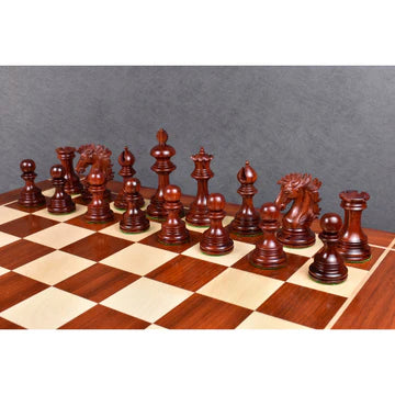 Alexandria Luxury Staunton Chess Set - Chess Pieces Only - Triple Weighted - Bud Rose Wood