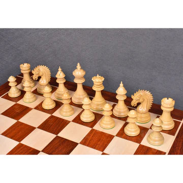 4.4" Dragon Luxury Staunton Chess Set - Chess Pieces Only - Triple Weighted - Ebony Wood