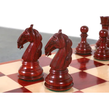 4.6″ Rare Columbian Triple Weighted Luxury Chess Set - Chess Pieces Only -Ebony Wood