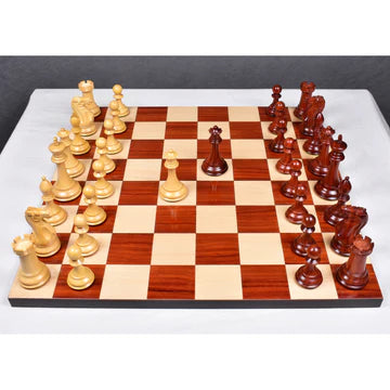 4" Sleek Staunton Luxury Chess Set - Chess Pieces Only - Triple Weighted Bud Rose Wood