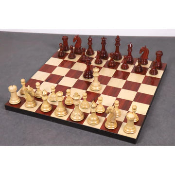 3.9" New Columbian Staunton Chess Set - Chess Pieces Only - Ebony Wood - Triple Weighted