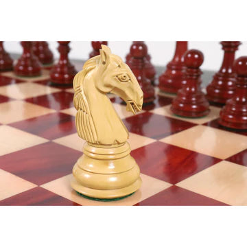 4.6″ Rare Columbian Triple Weighted Luxury Chess Set - Chess Pieces Only -Ebony Wood