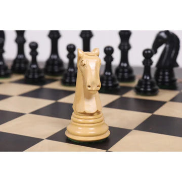 3.9" New Columbian Staunton Chess Set - Chess Pieces Only - Ebony Wood - Triple Weighted