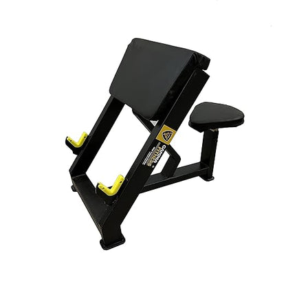 Gamma Fitness Preacher Curl Bench, Bicep Curl Exercise Bench For Gym, Scott Bench (Heavy) - Commercial Grade GF-54