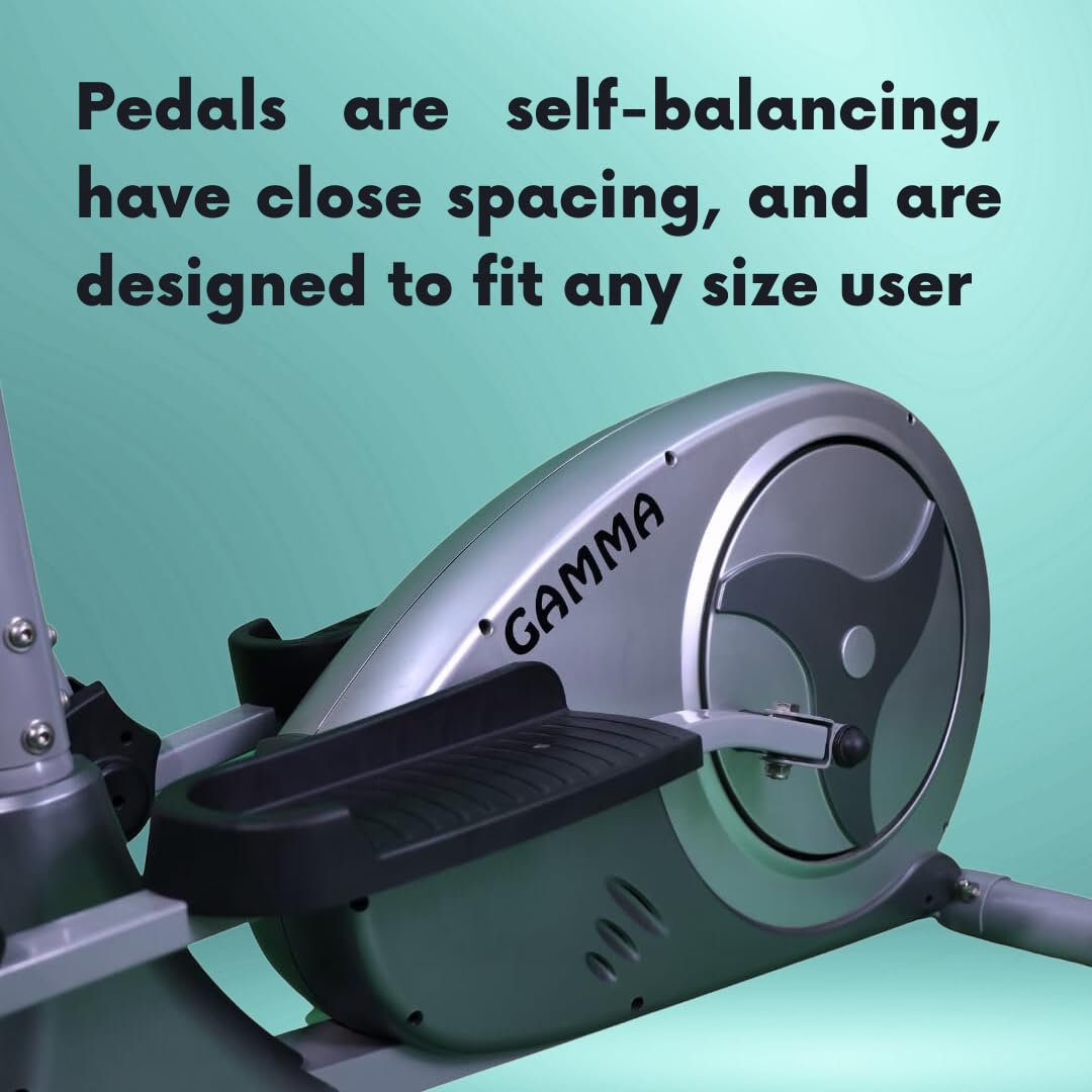 Gamma Fitness Elliptical Cross Trainer GF-560 | 8 Kg Flywheel | Designed in Germany | 120 Kg User Weight Capacity | 1 Year Warranty | Imported Product