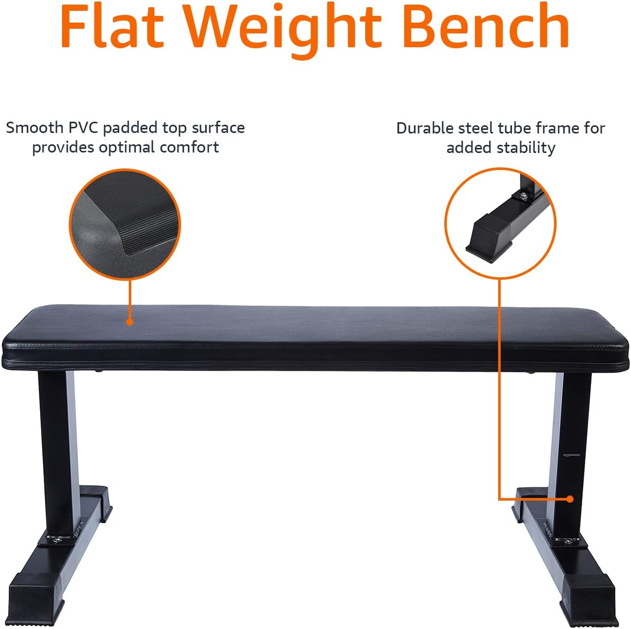 Flat Weight Bench, Black