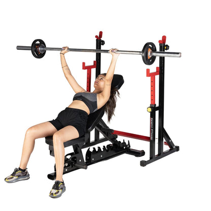 Multi Functional Fully Adjustable Squat Stand, Bicep Stand, Barbell Stand SS-670 For Squat Exercise For Home Gym | Commercial Use