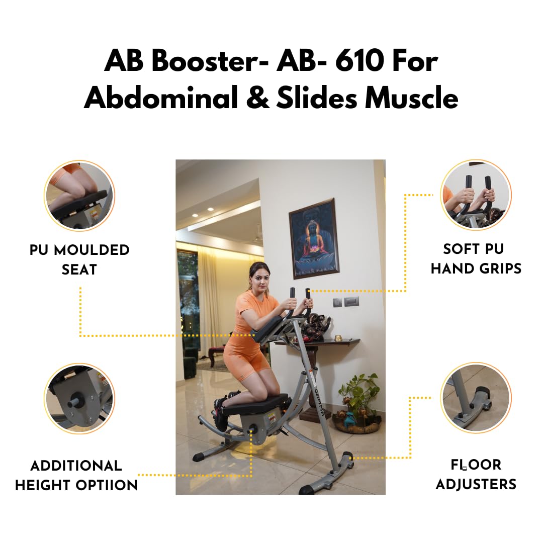 Gamma Fitness AB Abdominal Coaster | AB Core Slider For Abs Workout & To Reduce Tyre Fat | Abdominal Crunches | AC-08 Domestic