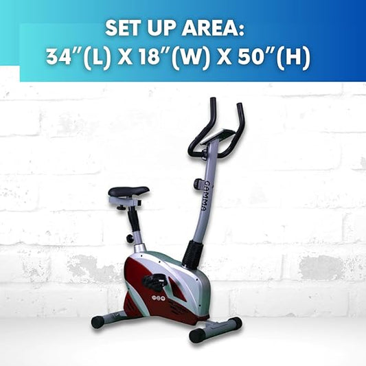 GAMMA FITNESS Upright Bike UB-460 | For Home Gym Purpose | Germany Designed Exercise Cycle | User Weight Capacity : 120 Kg