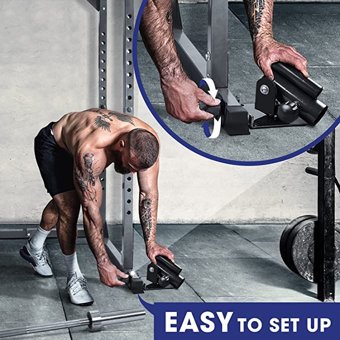 Gamma Fitness, Deluxe T-Bar Row Platform – Full 360° Swivel & Easy to Install – Fits 1” Standard and 2” Olympic Bars | Fits Land Mines Barbells Attachment for Deadlift Leg Squat Exercises