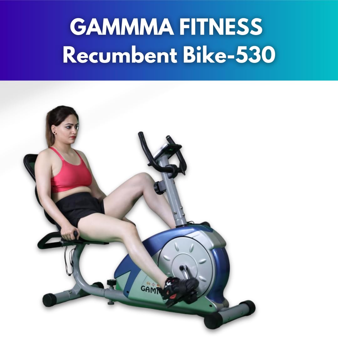 Gamma Fitness Recumbent Bike-530|Recumbent Bike For Home Gym & Commercial Gym|Recumbent Bike Exercise Cycle with Back Support