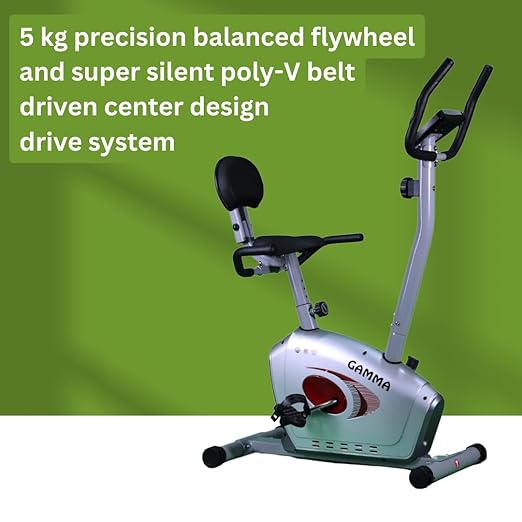 GAMMA FITNESS Upright Bike UB-500| Bike For Home Gym& Commercial Gym| Adjustable Upright Bike|