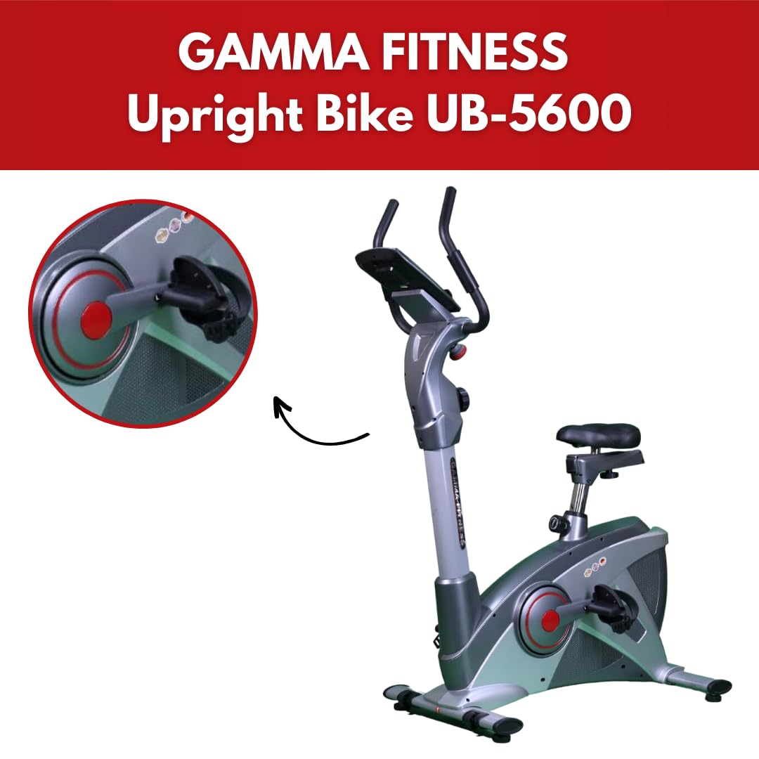 GAMMA FITNESS Upright Bike UB-5600| For Home Gym & Commercial Gym| Magnetic Upright Exercise Bike|