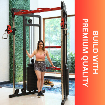 Functional Trainer FT-10 for Semi Commercial or Home Gym Setup with Stainless Steel Panels & Imported Accessories.