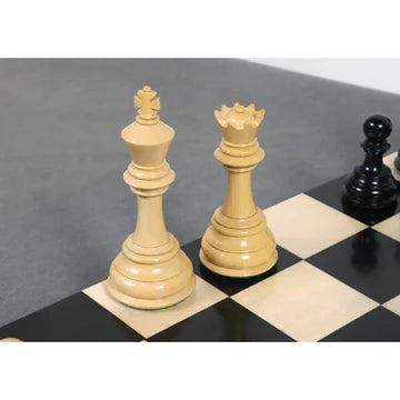 4.6" Rare Columbian Triple Weighted Luxury Chess Set - Chess Pieces Only - Bud Rosewood